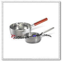 S219 Casserole à sauce en alliage d&#39;aluminium martelé